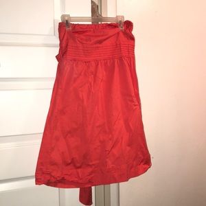 Orange Tube Top Dress